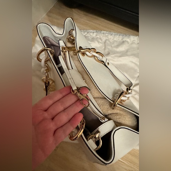 Michael Kors White Safiano Leather Handbag - Picture 7 of 16